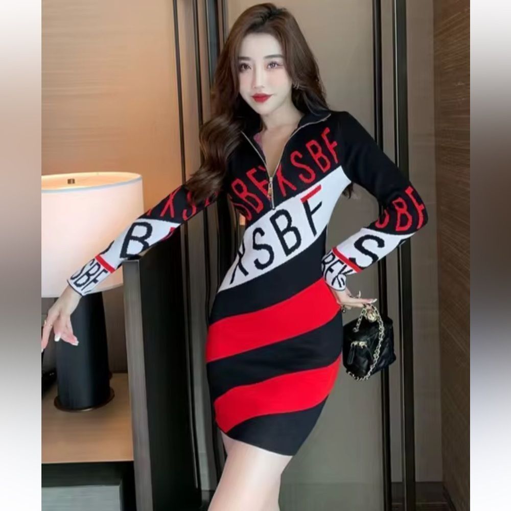 Stylish sweater dress, S